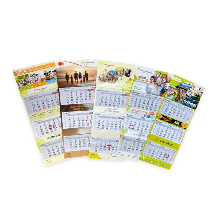 kalendarze trójdzielne projekt i produkcja